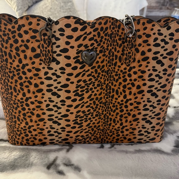 Betsey Johnson Handbags - Betsey Johnson Tan and Black Animal Print Tote